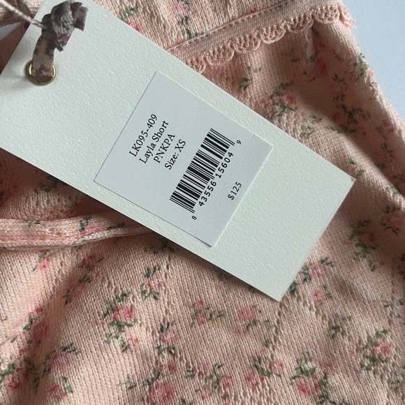 NWTS Loveshackfancy pink Layla shorts - Picture 6 of 7